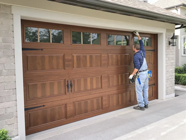 Custom garage door showcase by Southington Garage Door Repair in Southington