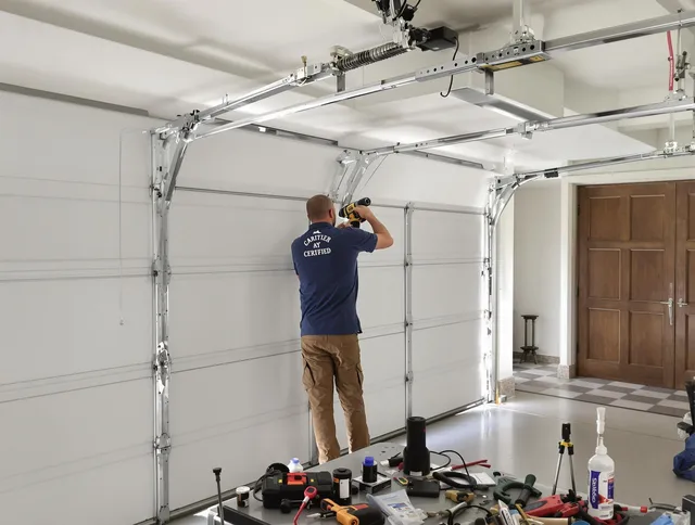 Southington Garage Door Repair certified technician performing precision garage door repair in Southington