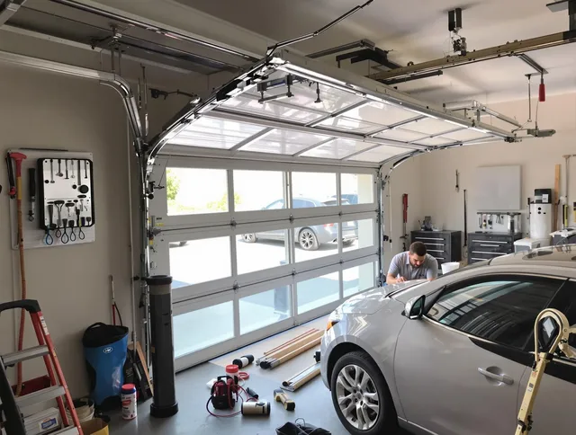 Garage door noise reduction service by Southington Garage Door Repair in Southington