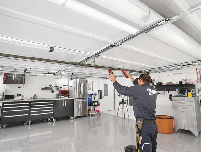 Overhead garage door repair service by Southington Garage Door Repair in Southington